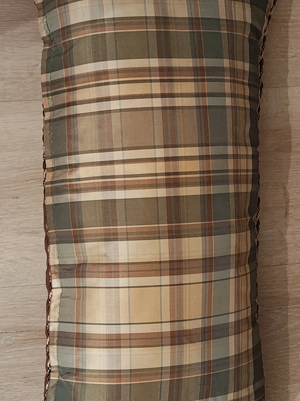 Cottagecore Vintage 1980s Silk Taffeta Pillow With Tassel Fringe